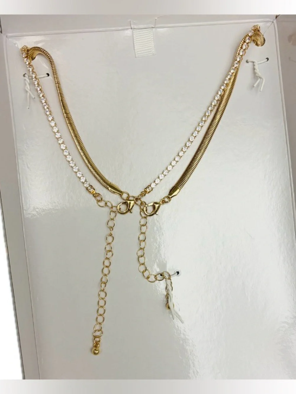 NWT ⚜️💎⚜️ House of Harlow 1960 Gorgeous Set of 2 Necklaces with Cubic Zirconia